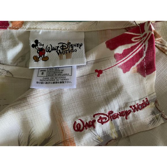 DIsney World Hawaiian Mickey Mouse Silk Wrap Skirt - Picture 3 of 5